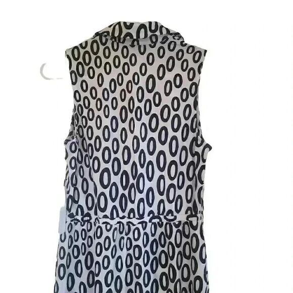 Shelby & Palmer Women's Black or Navy & White Poly/Spandex Sleeveless Dress NEW - Picture 5 of 13